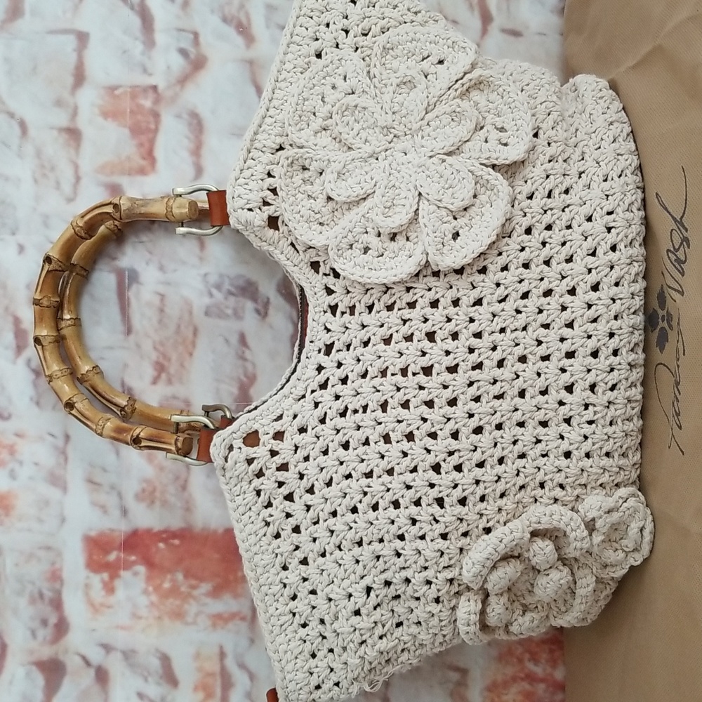 New Patricia Nash Mazara Crochet Tote Bag - Picture 3 of 14